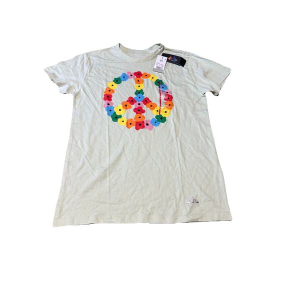 Pride Adult The PHLUID Project Short Sleeve 'Peace Sign' T-Shirt - Green XS 100% - Picture 3 of 7